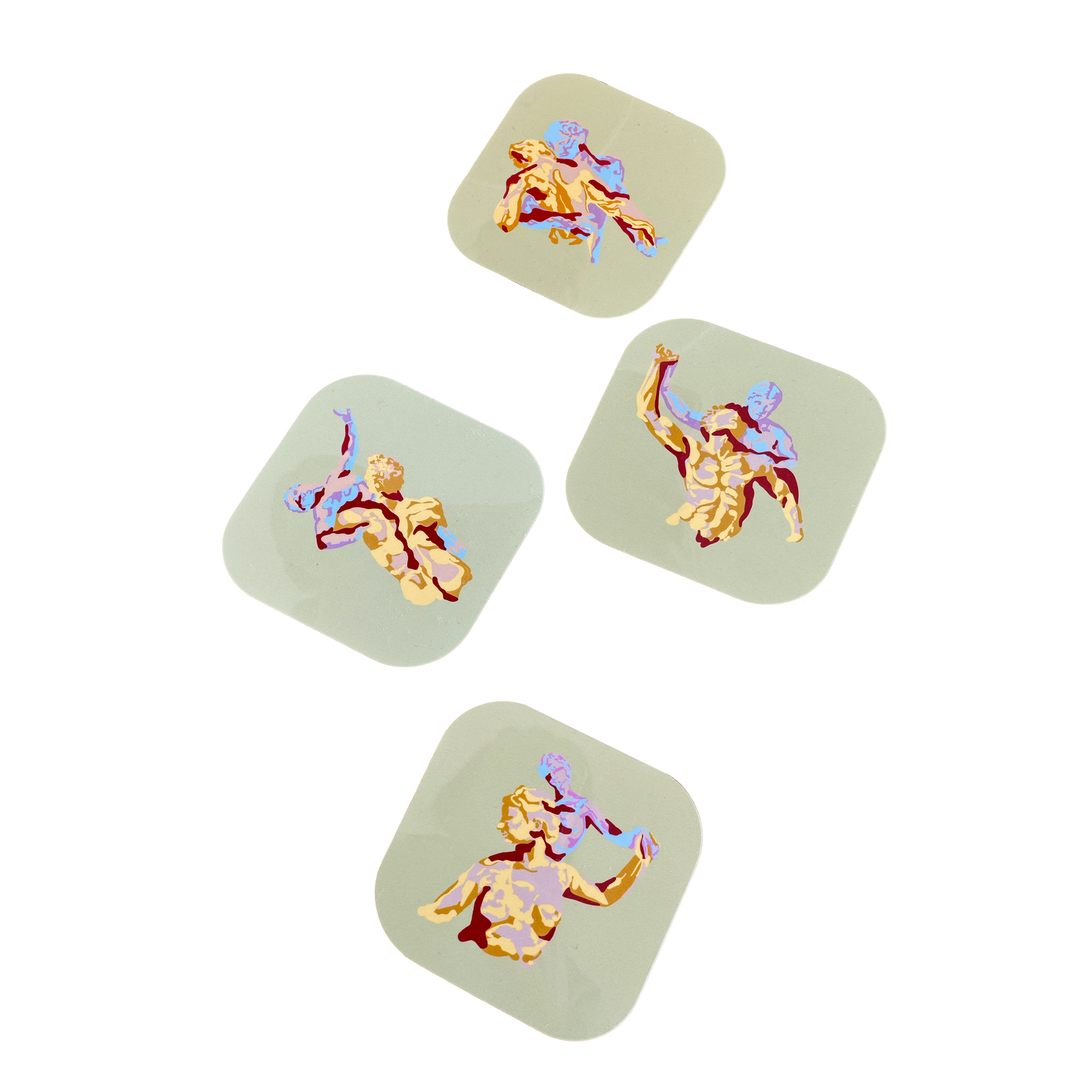 COASTER SET 4 PIECES GREEN MSVV