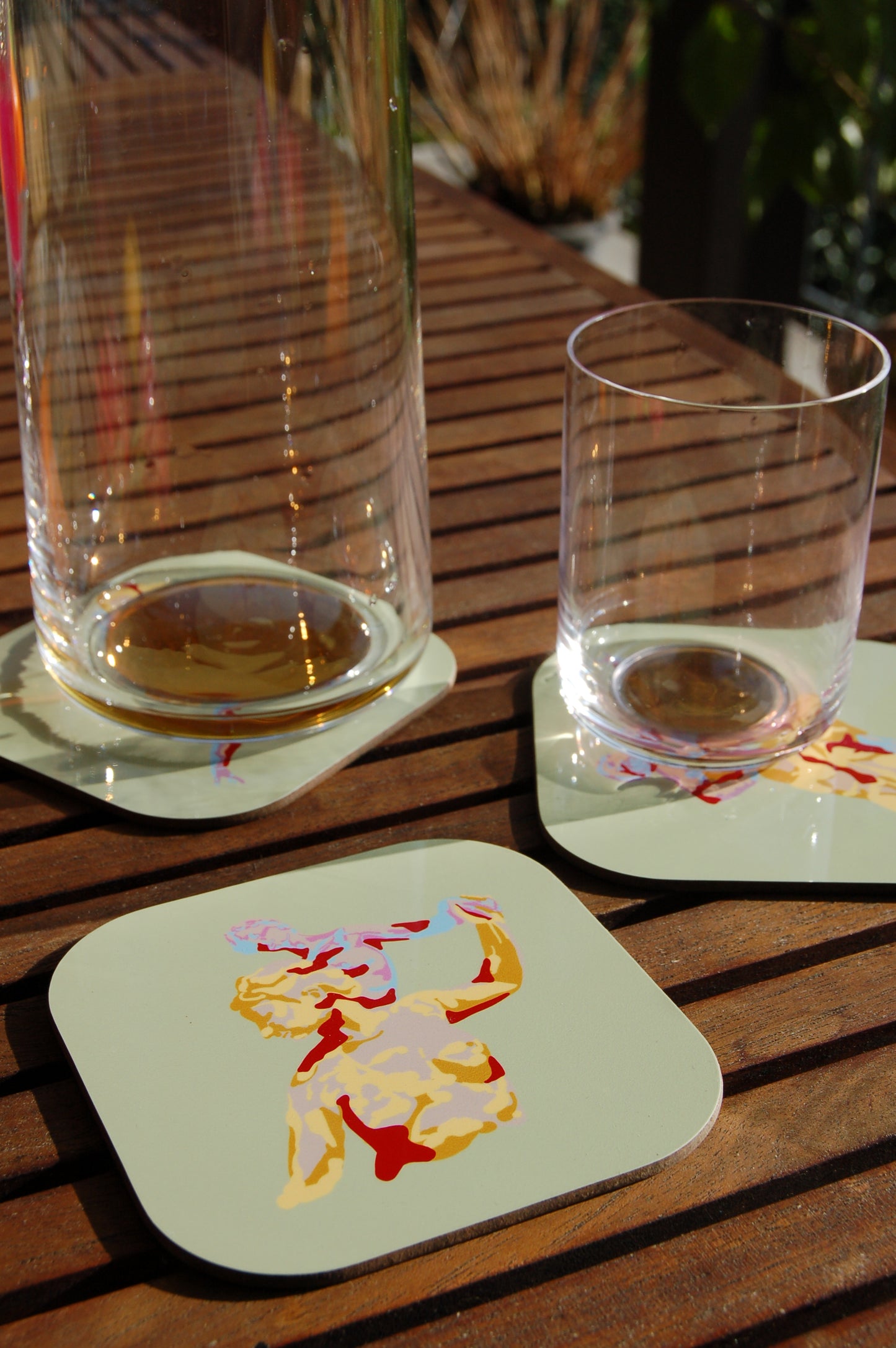 COASTER SET 4 PIECES GREEN MSVV