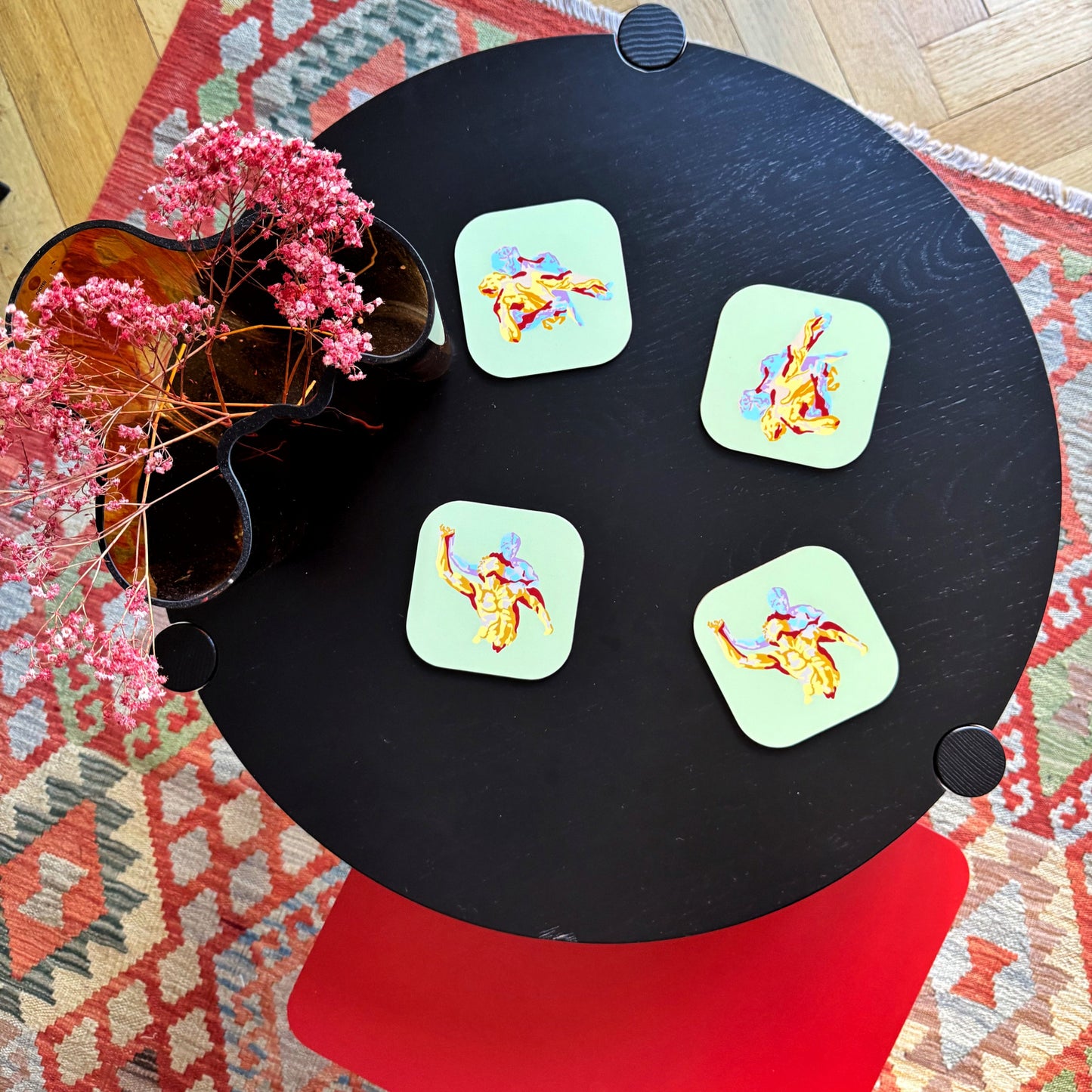 COASTER SET 4 PIECES GREEN MSVV