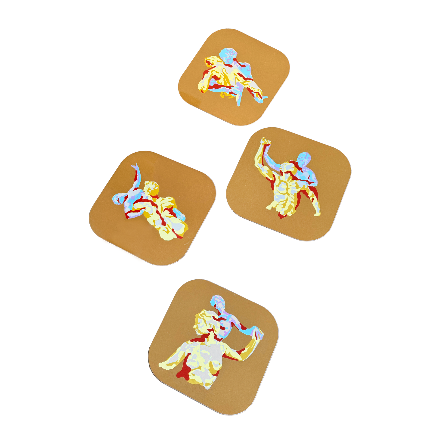 COASTER SET 4 PIECES OCHER MSVO