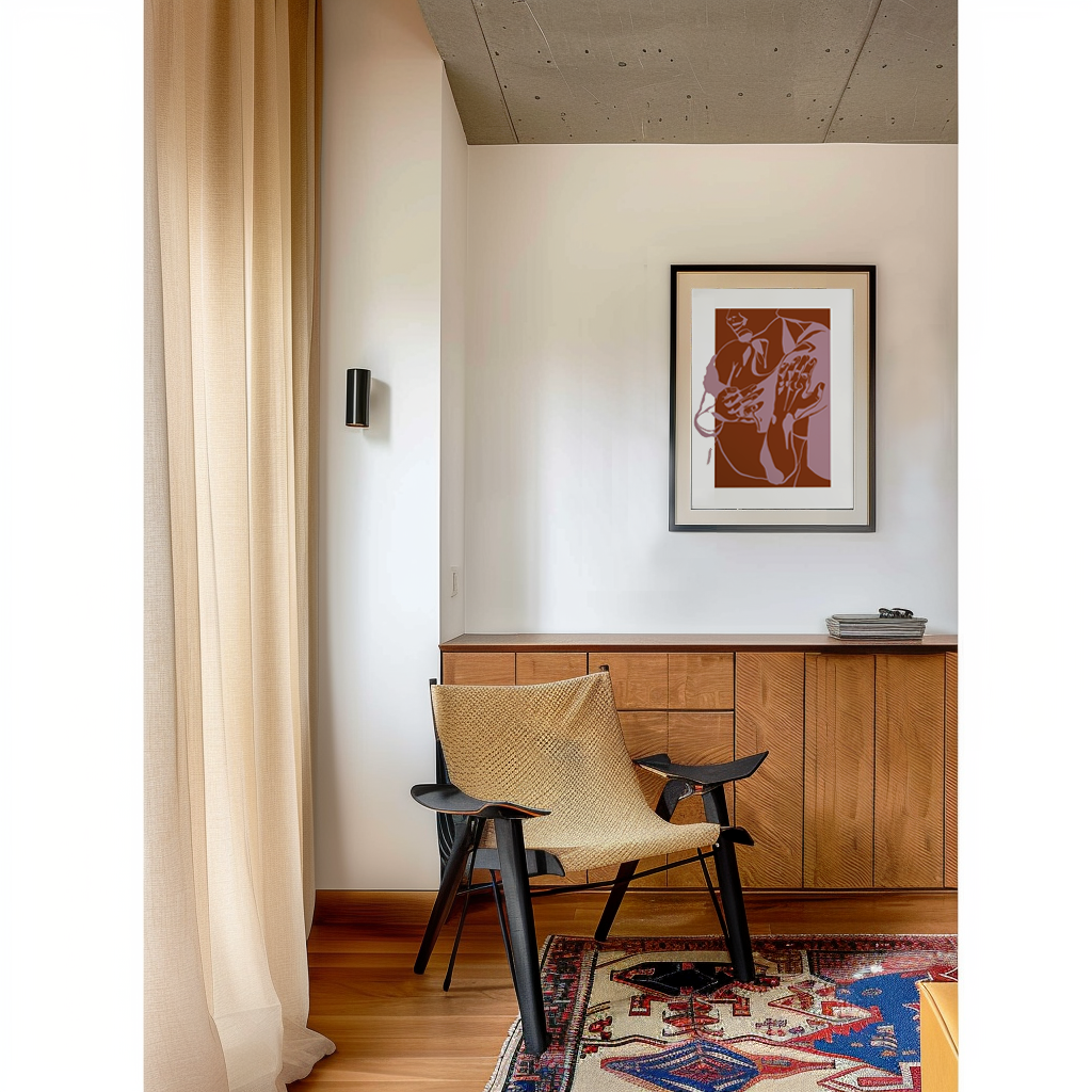 SCREENPRINT "KIND" 50x35cm