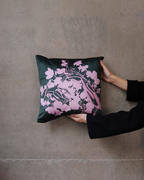 VELVET CUSHION COVER GREEN&ROSE THCM_GR