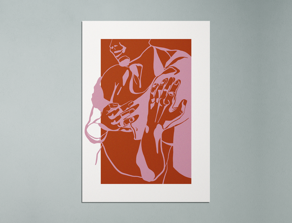 SCREENPRINT "KIND" 50x35cm