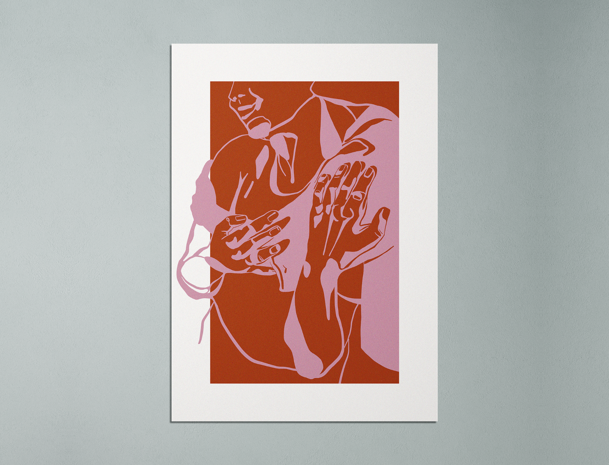 SCREENPRINT "KIND" 50x35cm