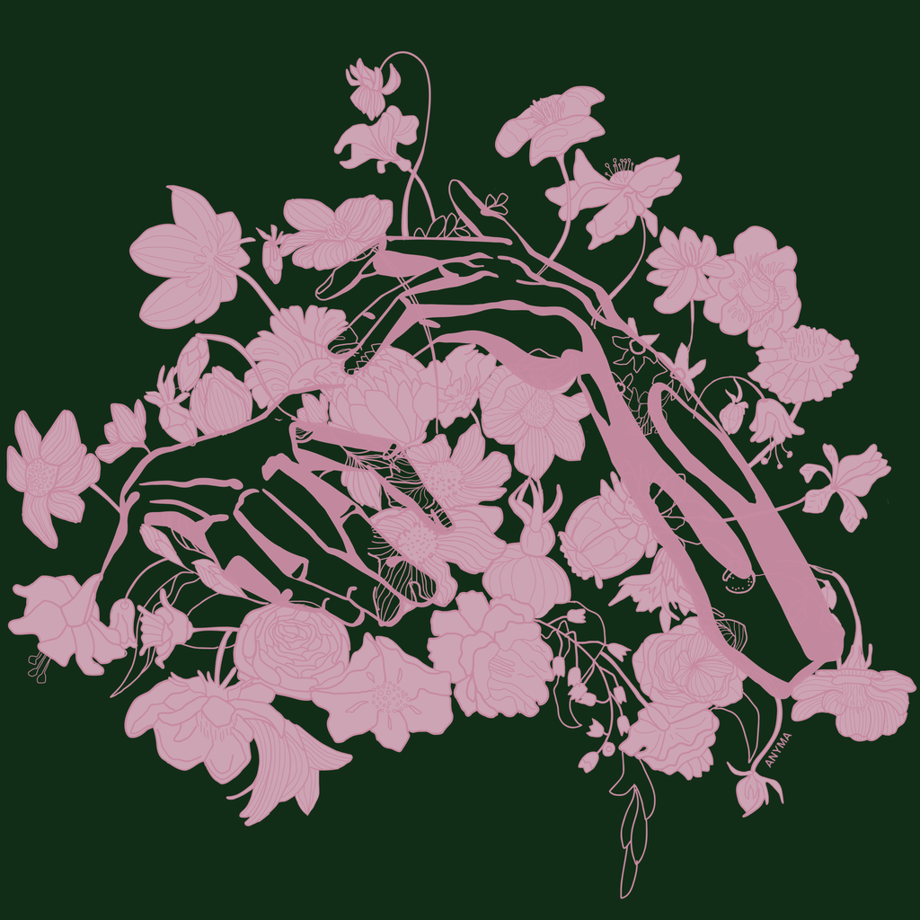 VELVET CUSHION COVER GREEN&ROSE THCM_GR