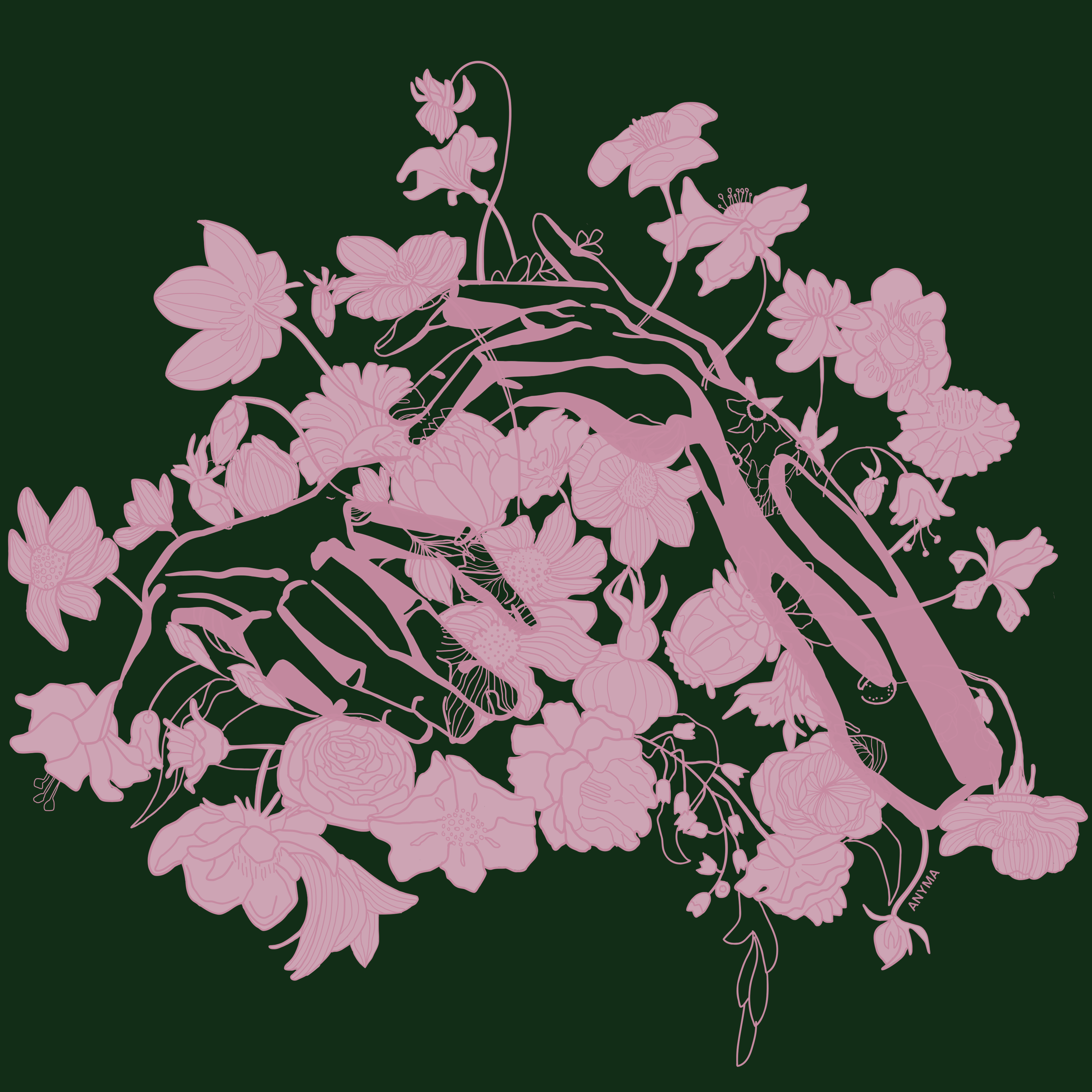 VELVET CUSHION COVER GREEN&ROSE THCM_GR